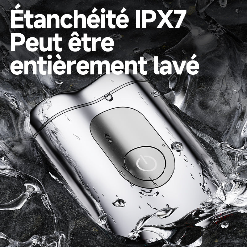 METZ Rasoir électrique pour homme style bolide, portable, coffret cadeau, cadeau idéal pour la Saint-Valentin chinoise Qixi pour petit ami et père, Argent irisé