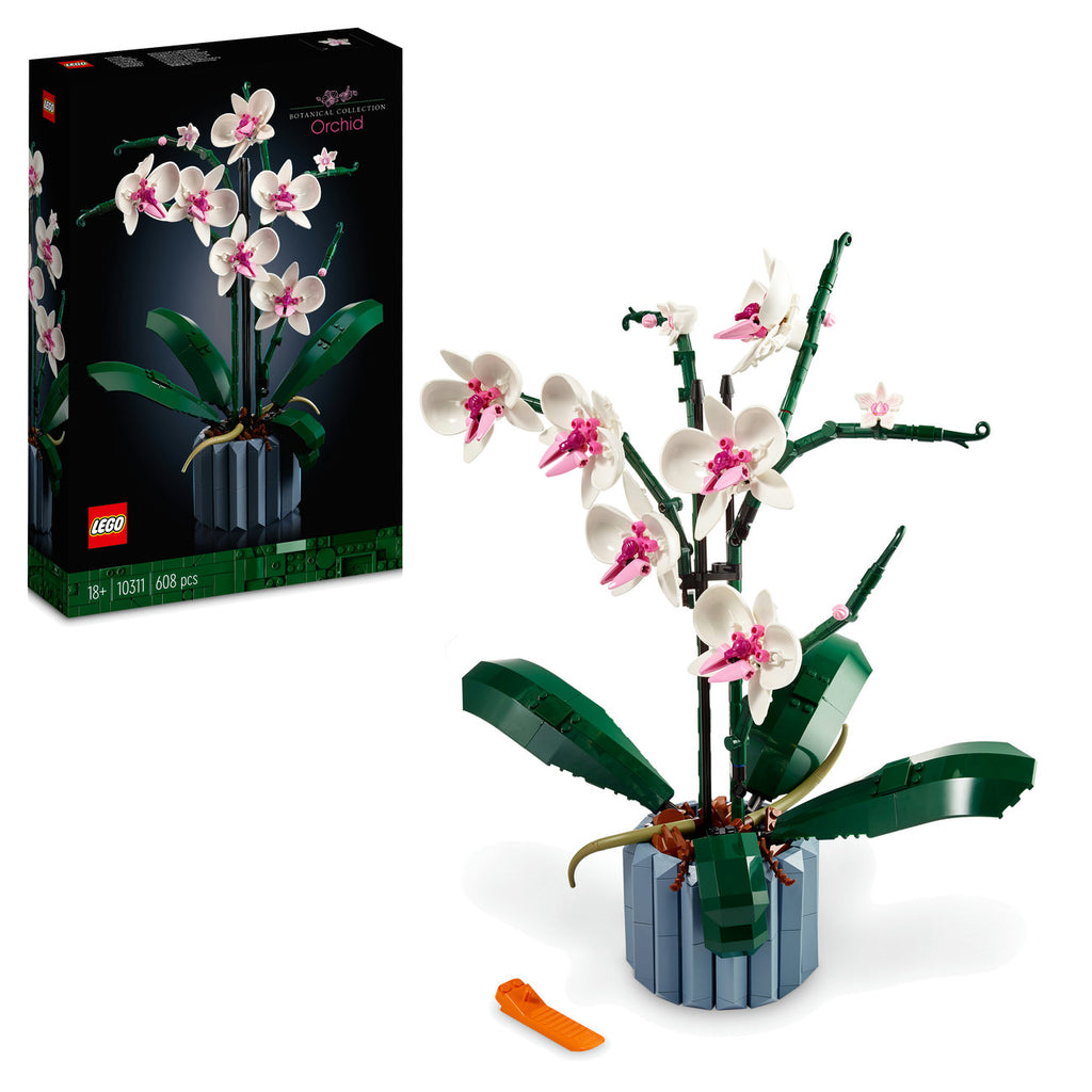 LEGO 10311 Icons L’orchidée Plantes d’intérieur artificielles avec fleurs pour décoration de la maison, Loisirs créatifs pour adultes, Collection botanique
