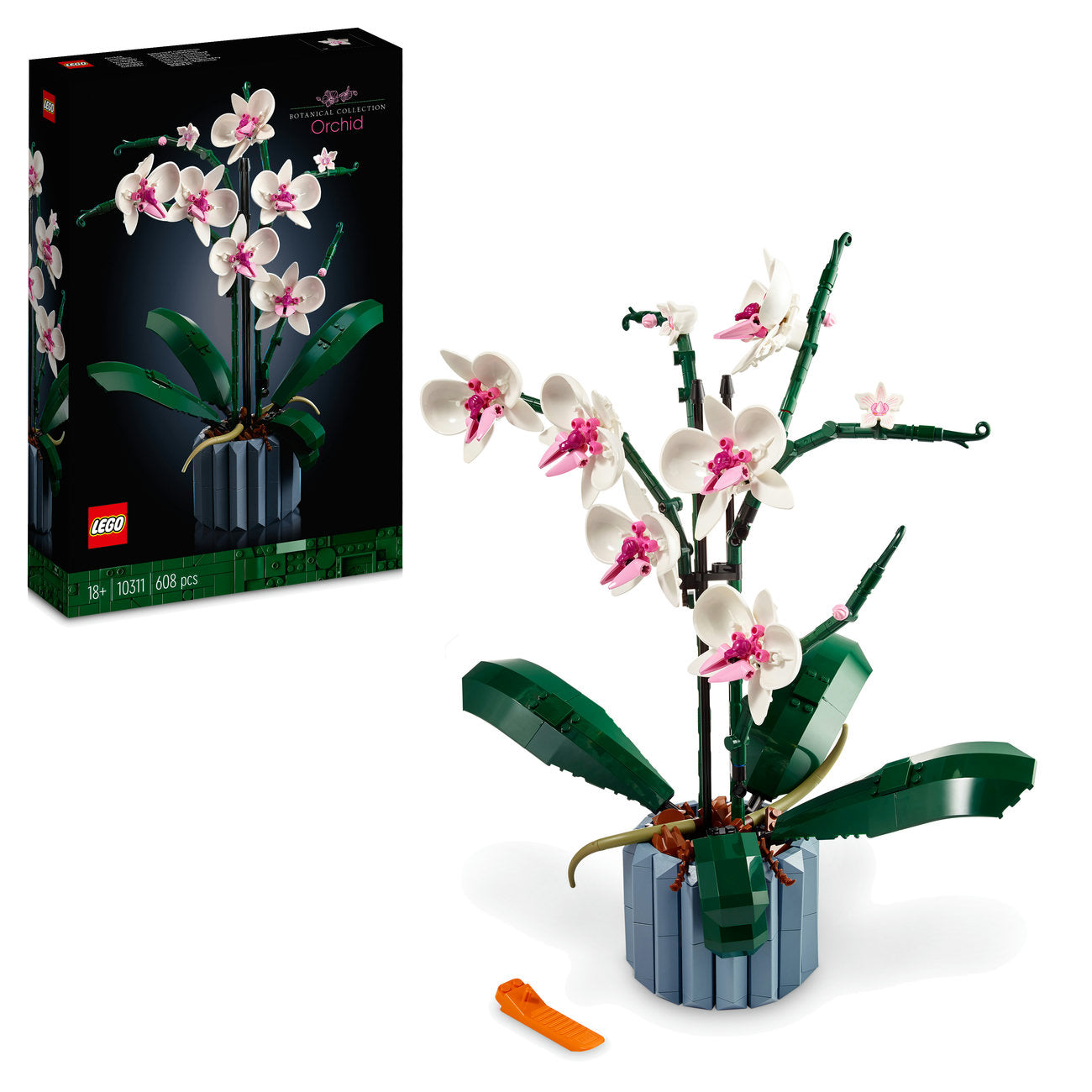 LEGO 10311 Icons L’orchidée Plantes d’intérieur artificielles avec fleurs pour décoration de la maison, Loisirs créatifs pour adultes, Collection botanique