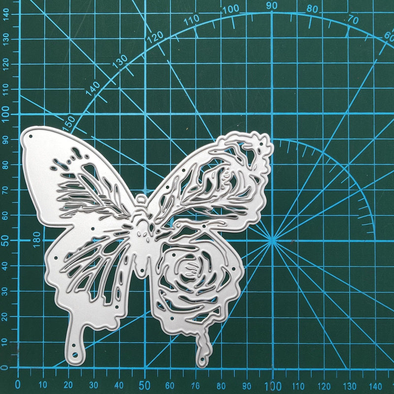 WhereHike Matrices de découpe créatives en métal motif papillon, pochoir et outil de gaufrage pour collimage, décoration de cartes en papier et d'album, un papillon