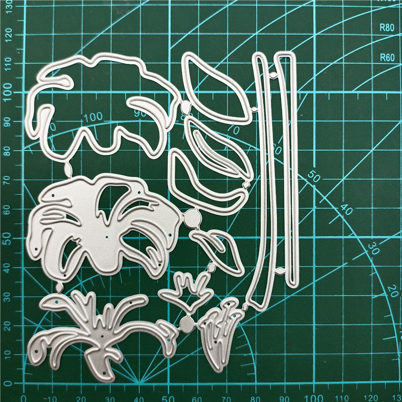 WhereHike Matrices de découpe en métal fleur de lys pour création de cartes, pochoir de gaufrage floral, gabarit pour loisirs créatifs en papier et scrapbooking