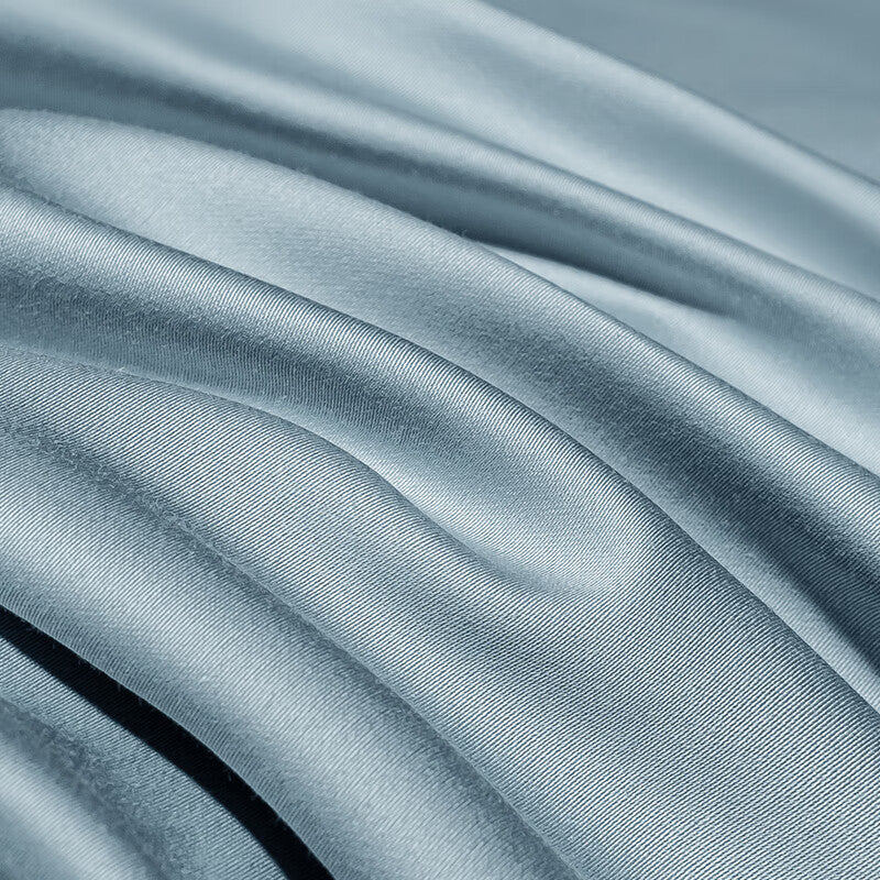 ochama x J.ZAO Parure de lit - Coton à fibres longues 100s ultra-doux, Lit de 1,8 m, Couette 220x240 cm, Bleu Rhin