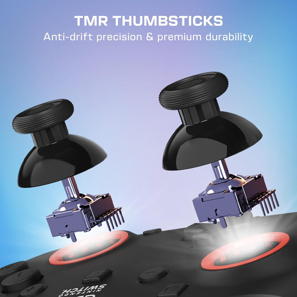 Turtle Beach Rematch Manette Sans Fil (Bluetooth) - Joysticks TMR, Batterie 40h, Bouton C pour GameChat, 2 Boutons Programmables - Nintendo Switch 2, Switch, Switch Lite & Switch OLED - Noir