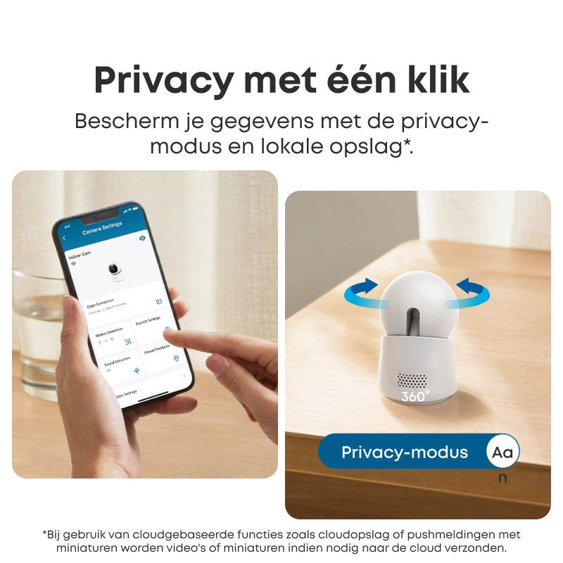 eufy Sécurité E30 Caméra de surveillance intérieure 4K UHD Rotation 360° inclinaison vision nocturne couleur détection IA suivi automatique compatible HomeKit