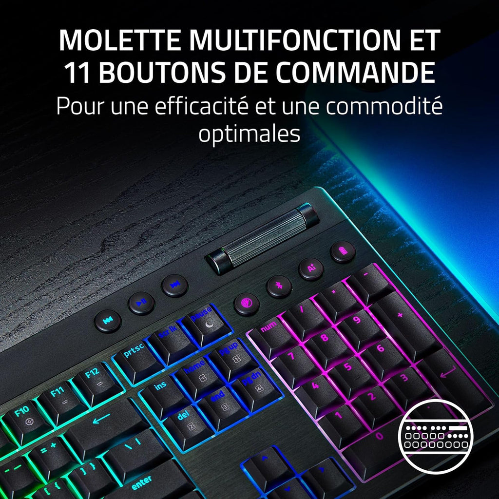 Razer BlackWidow V4 Low-profile HyperSpeed Clavier Mécanique Gaming sans fil (Switch Orange) - AZERTY