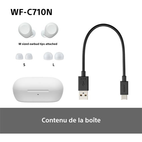 Sony WF-C710N Écouteurs Bluetooth intra-auriculaires True Wireless - Blanc