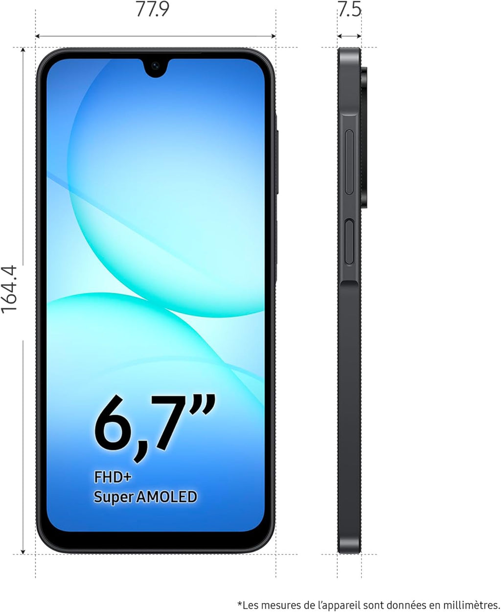Samsung Galaxy A17 17 cm (6.7") Double SIM 4G USB Type-C 4 Go 128 Go 5000 mAh Noir