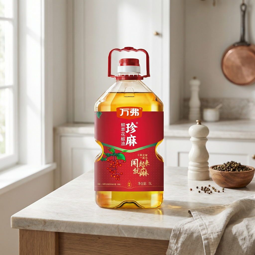 Wanfu Huile de poivre du Sichuan de qualité supérieure fraîchement extraite 5 L