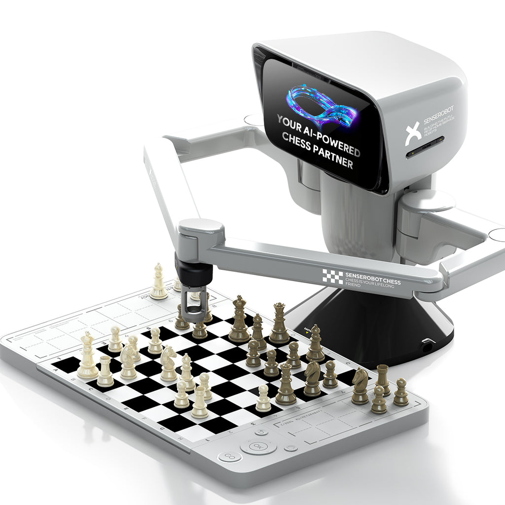 Prix spécial Early Bird | Mini robot d'échecs IA SenseRobot – Échiquier électronique avec bras robotique, jeu d'échecs intelligent pour adultes et enfants, connexion APP
