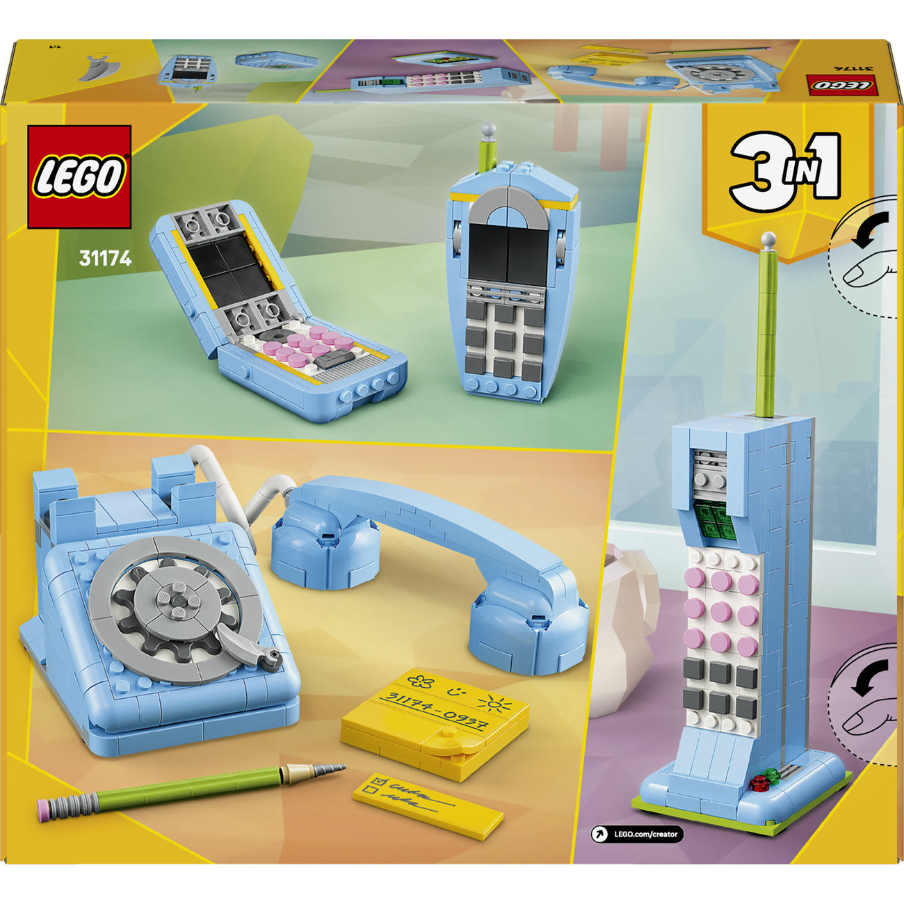 LEGO Creator 3-en-1 31174 Téléphone Rétro Lot de 421