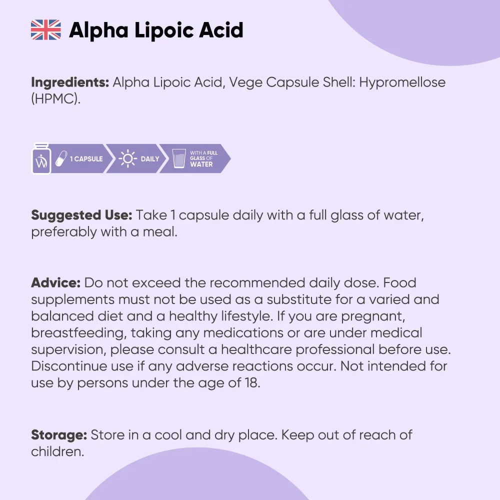 WeightWorld Acide Alpha-Lipique (ALA) 650 mg 180 gélules