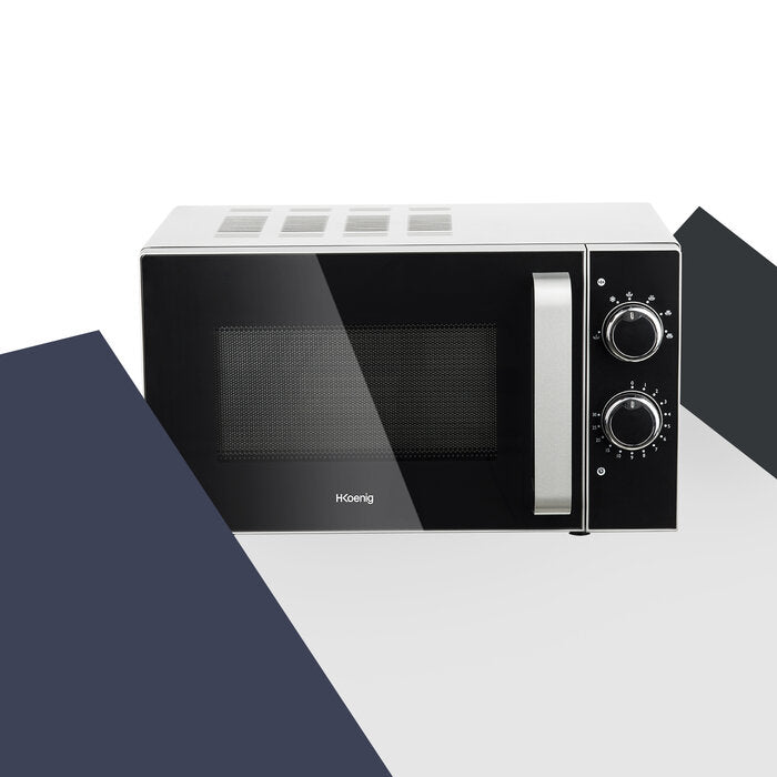 Hkoenig VIO4 Micro-ondes en pose libre - 700 W - Blanc et acier inoxydable - 20 L