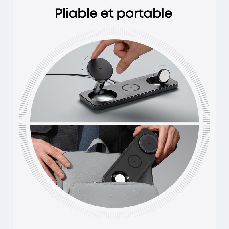 Anker MagGo universel noir, chargeur sans fil USB rapide pour intérieur