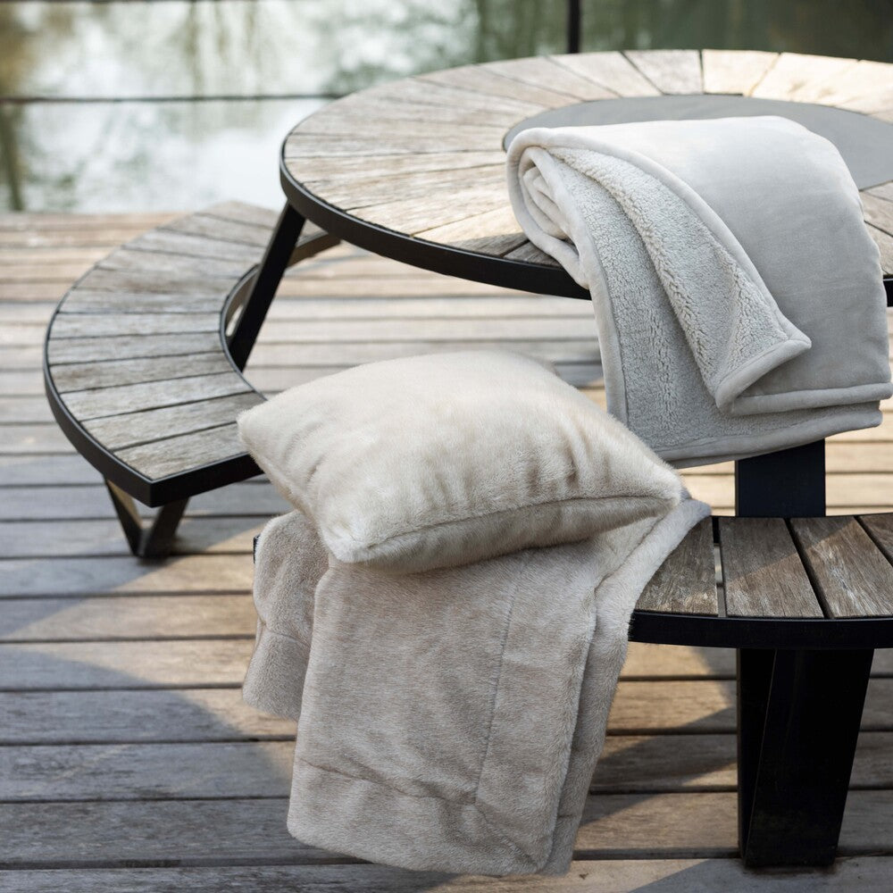 Vivaraise Liwen Plaid naturel - 140 x 180 cm