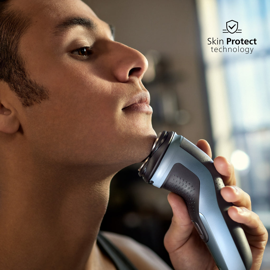 Philips Series 3000X X3053/00 - Rasoir Électrique Homme Wet & Dry - Technologie SkinProtect - 27 Lames PowerCut - Bleu