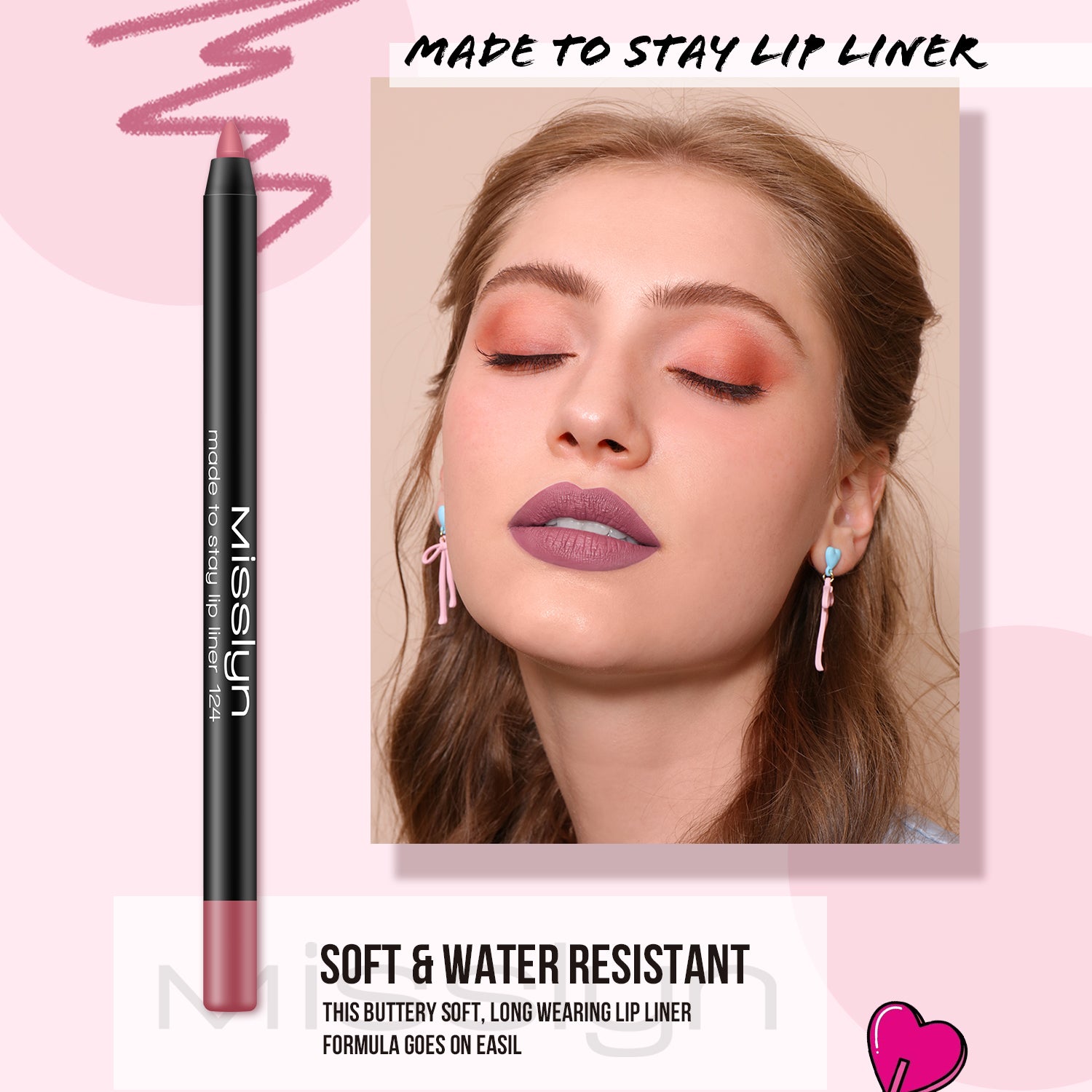 Misslyn Crayon contour des lèvres Made to Stay 124