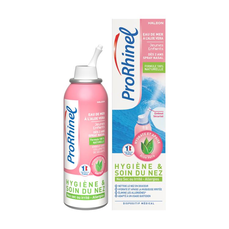 Prorhinel Spray d'eau de mer à l'aloe vera pour jeunes enfants, 100 ml