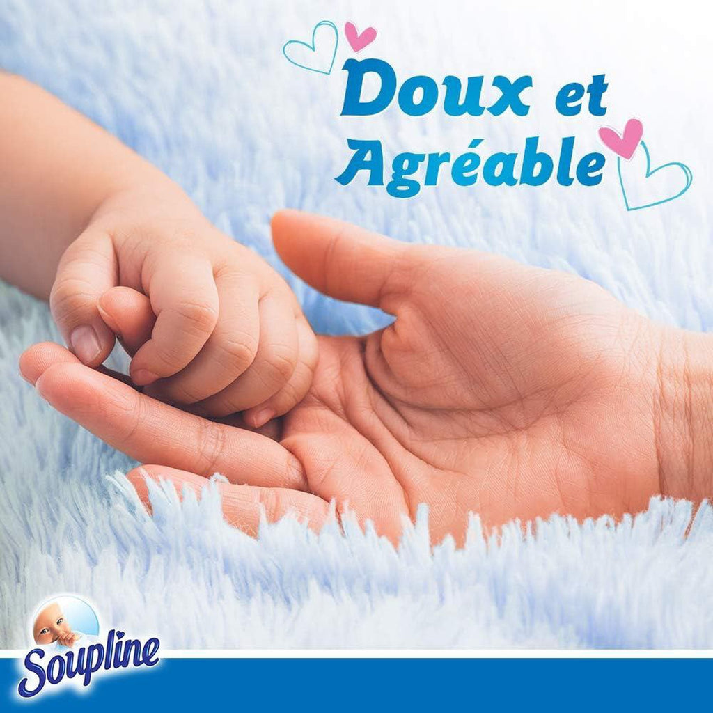 SOUPLINE Feuilles pour sèche-linge, Parfum Grand Air, Antistatique, Peaux sensibles, 20 feuilles