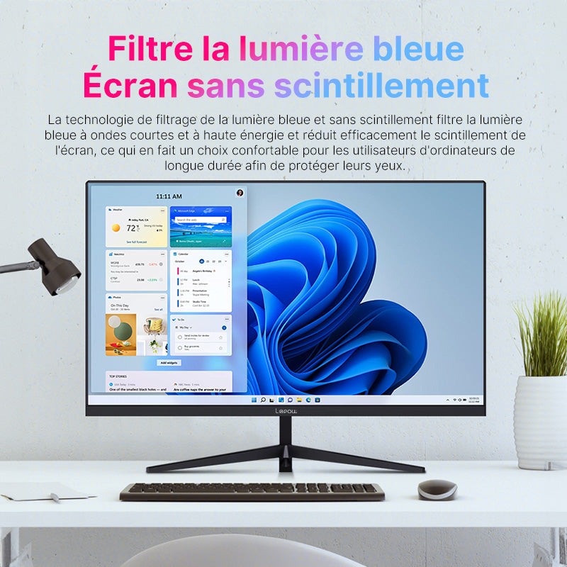 LEPOW Moniteur de bureau 27" avec taux de rafraichissement 100 Hz