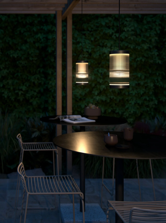 Suspension COUPAR - E27 - plastique noir IP33 - Nordlux, Extérieur
