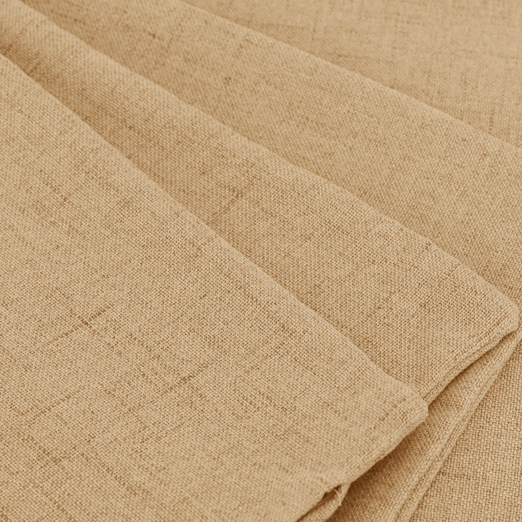 Deconovo housse de coussin en tissu aspect lin, coloris orange, 50 x 50 cm, 1 pièce