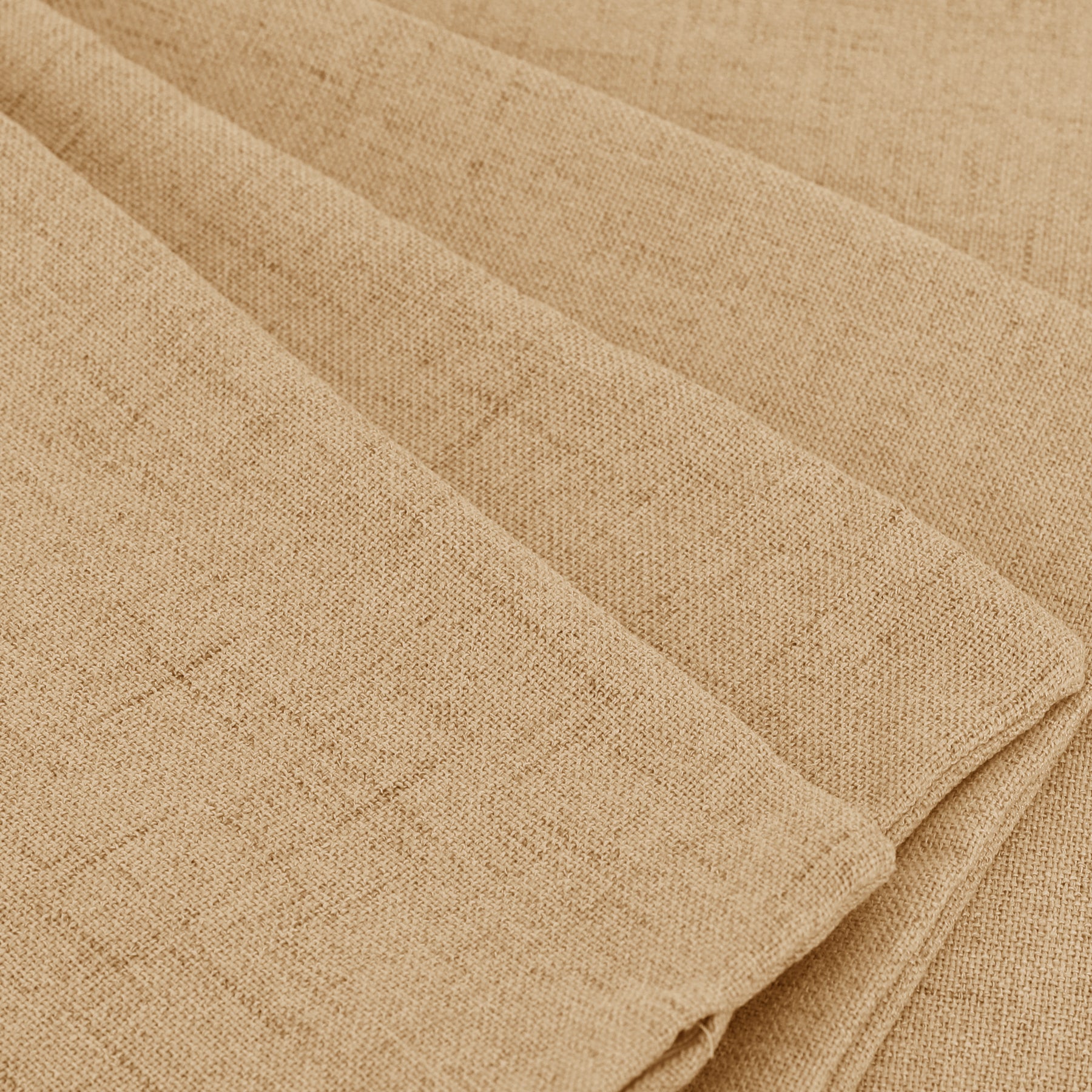 Deconovo housse de coussin en tissu aspect lin, coloris orange, 50 x 50 cm, 1 pièce