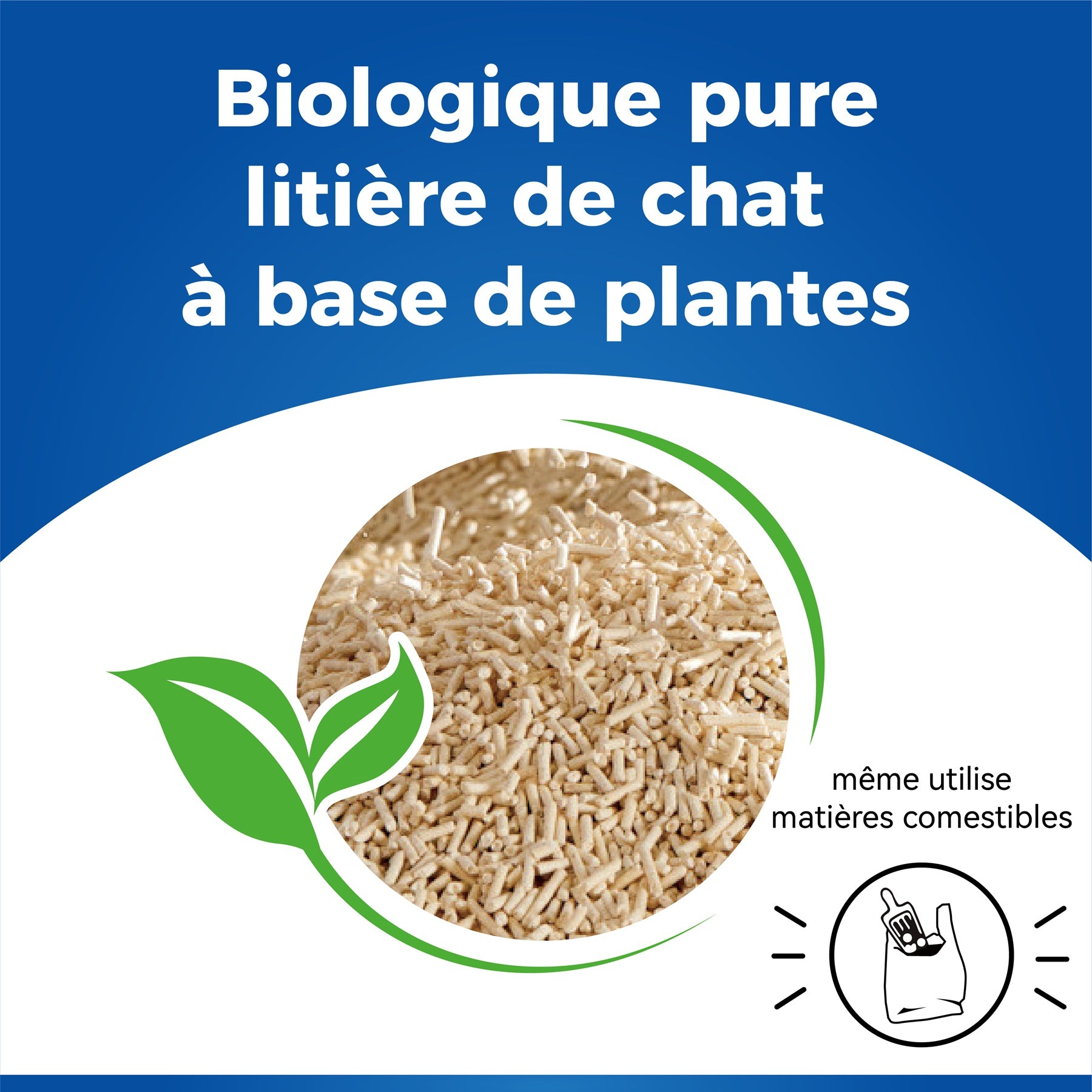 Meowmagic Litière pour chat à base de plantes (Tofu mixte) 5 kg