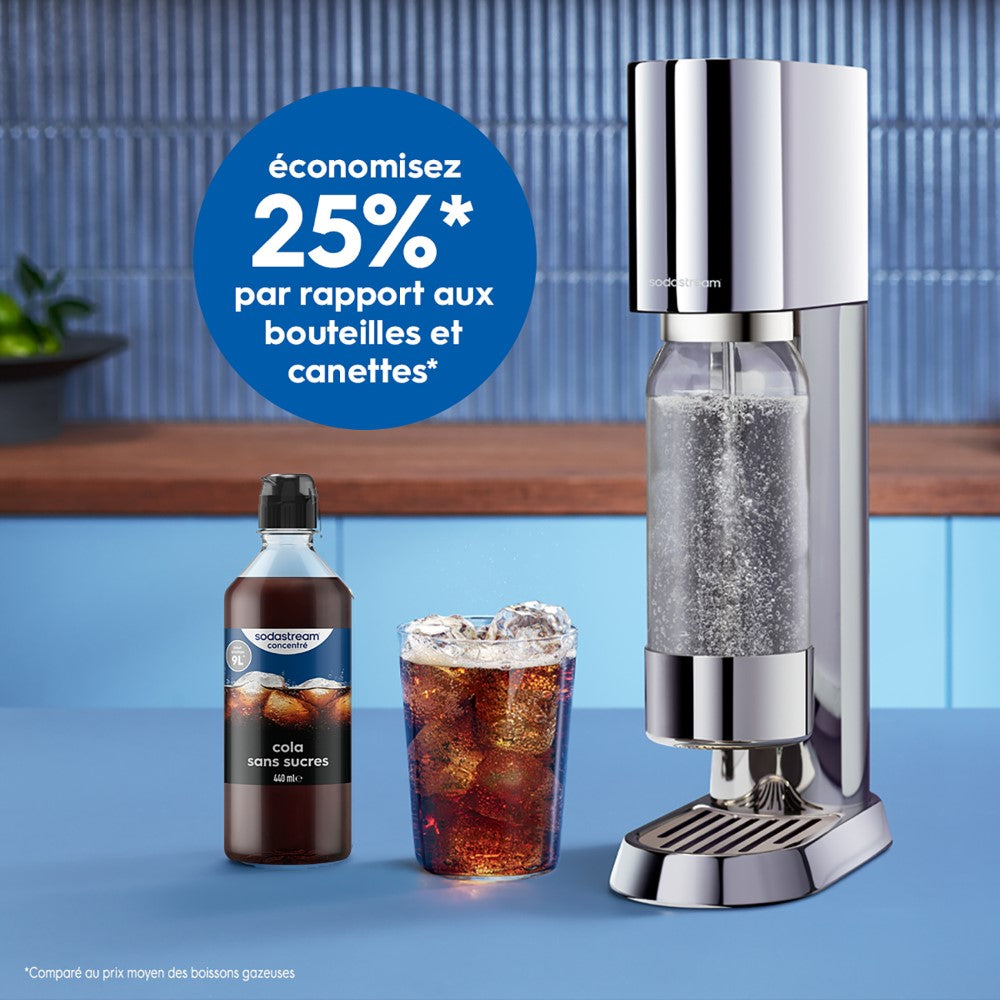 SodaStream Lot de 6 Concentrés Cola sans Sucres 440 ml | Préparez jusqu'à 54 L de Boisson | Bouchon Anti-Goutte