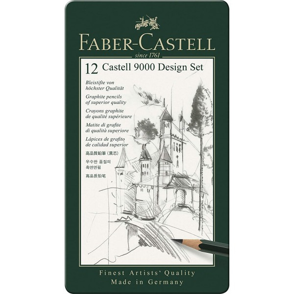 Faber-Castell Castell 9000 Lot de 12 crayons graphite