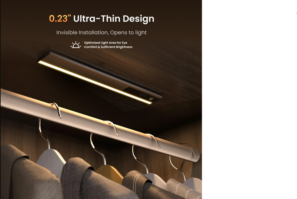 Yeelight Lampe d’armoire avec détecteur A20 (20 cm) --Noir 4000