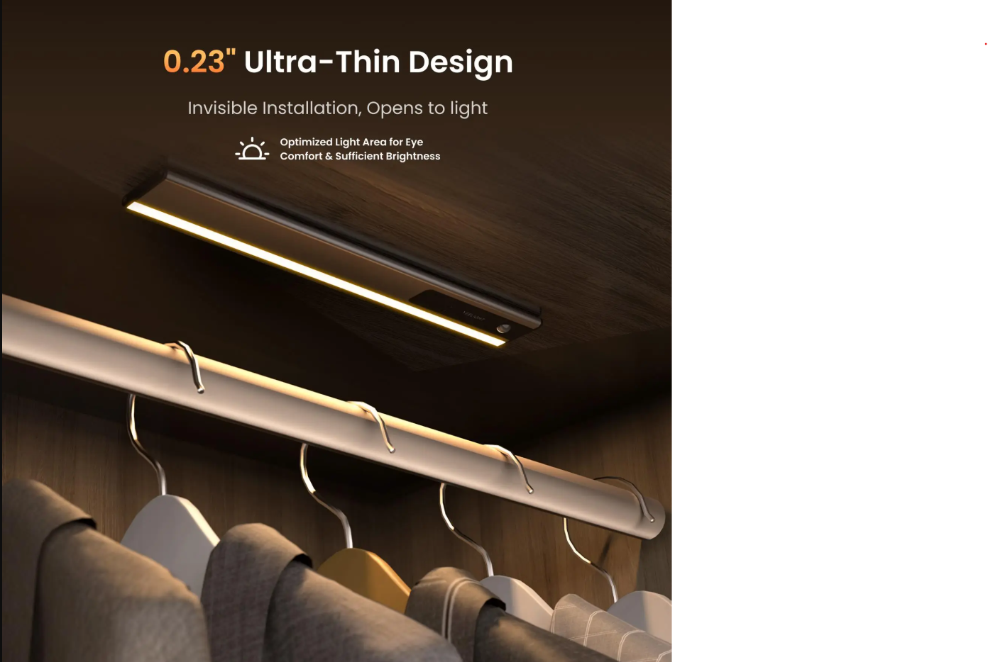 Yeelight Lampe d’armoire avec détecteur A20 (20 cm) --Noir 4000