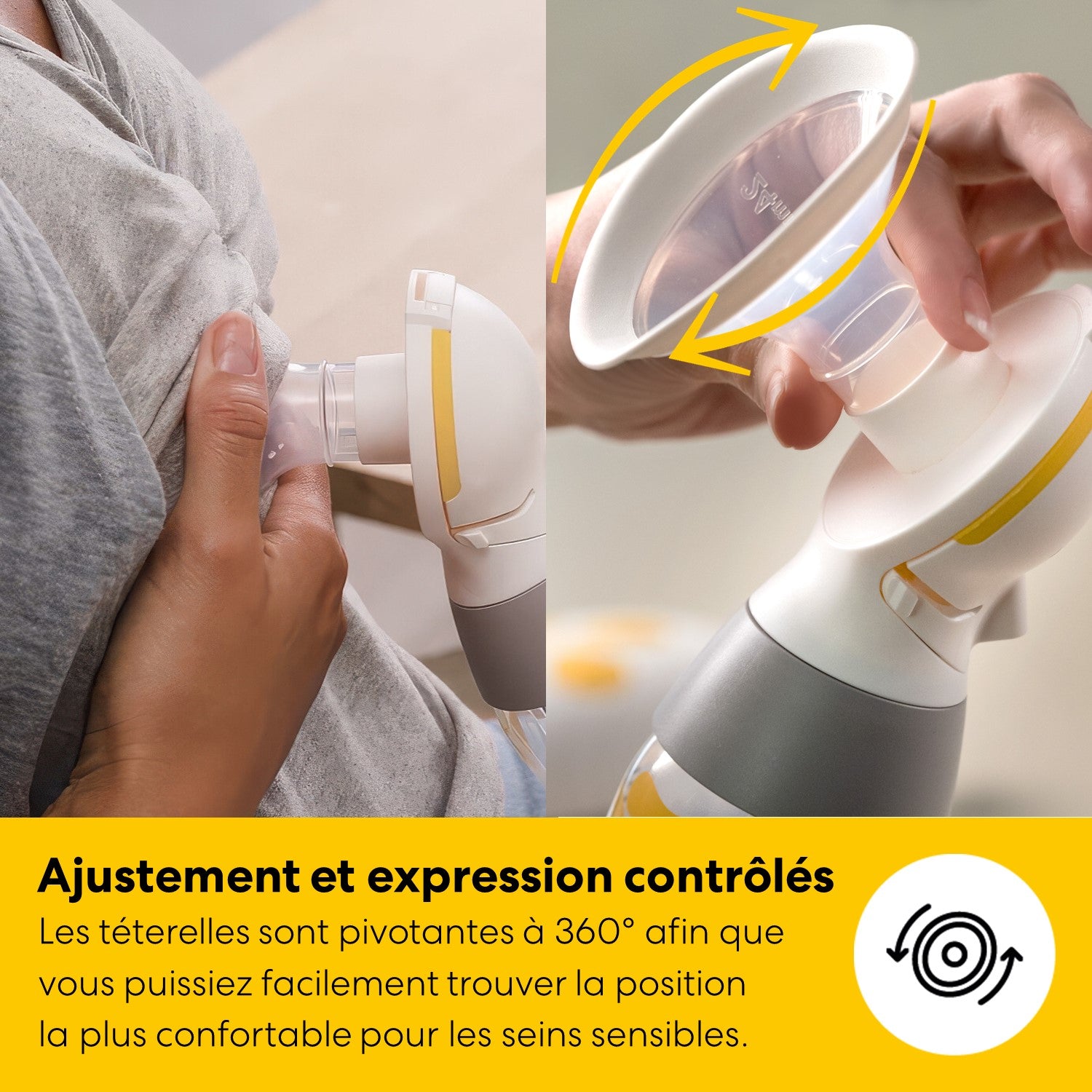 MEDELA Freestyle Mini Hands-Free Classic - Tire-lait électrique double, coquille 24 mm