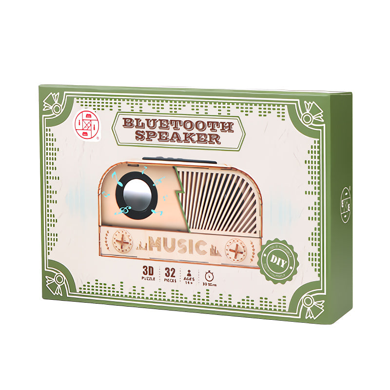 MIMI Enceinte Bluetooth en Bois DIY Modèle Puzzle 3D Cadeau pour Adultes