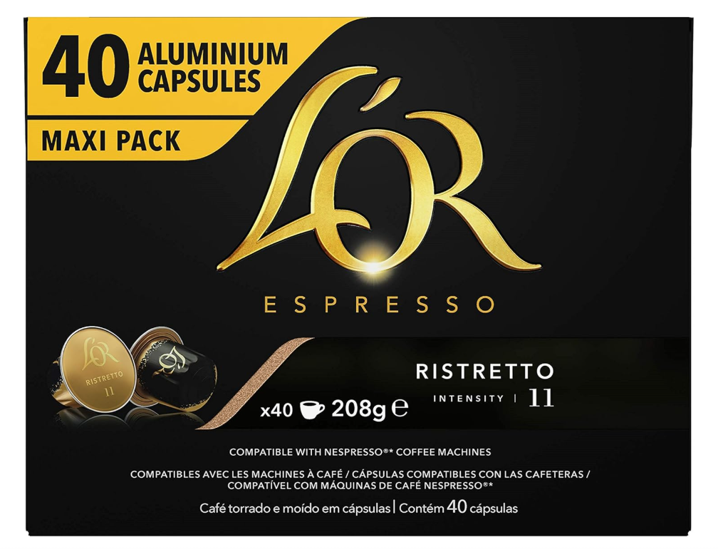 L'OR Capsules de Café Ristretto compatible Nespresso x40