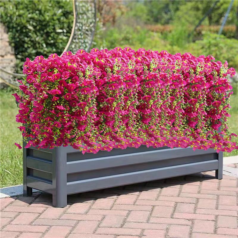 Yuejia Lot de 4 bouquets suspendus de fleurs artificielles en soie liseron rose - 75 cm