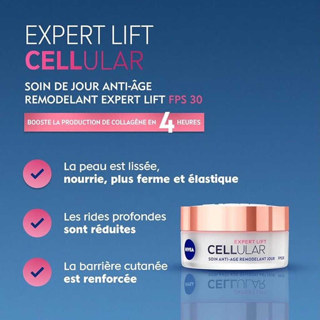 NIVEA Cellular Expert Lift Crème visage remodelante anti-âge FPS 30 50 ml