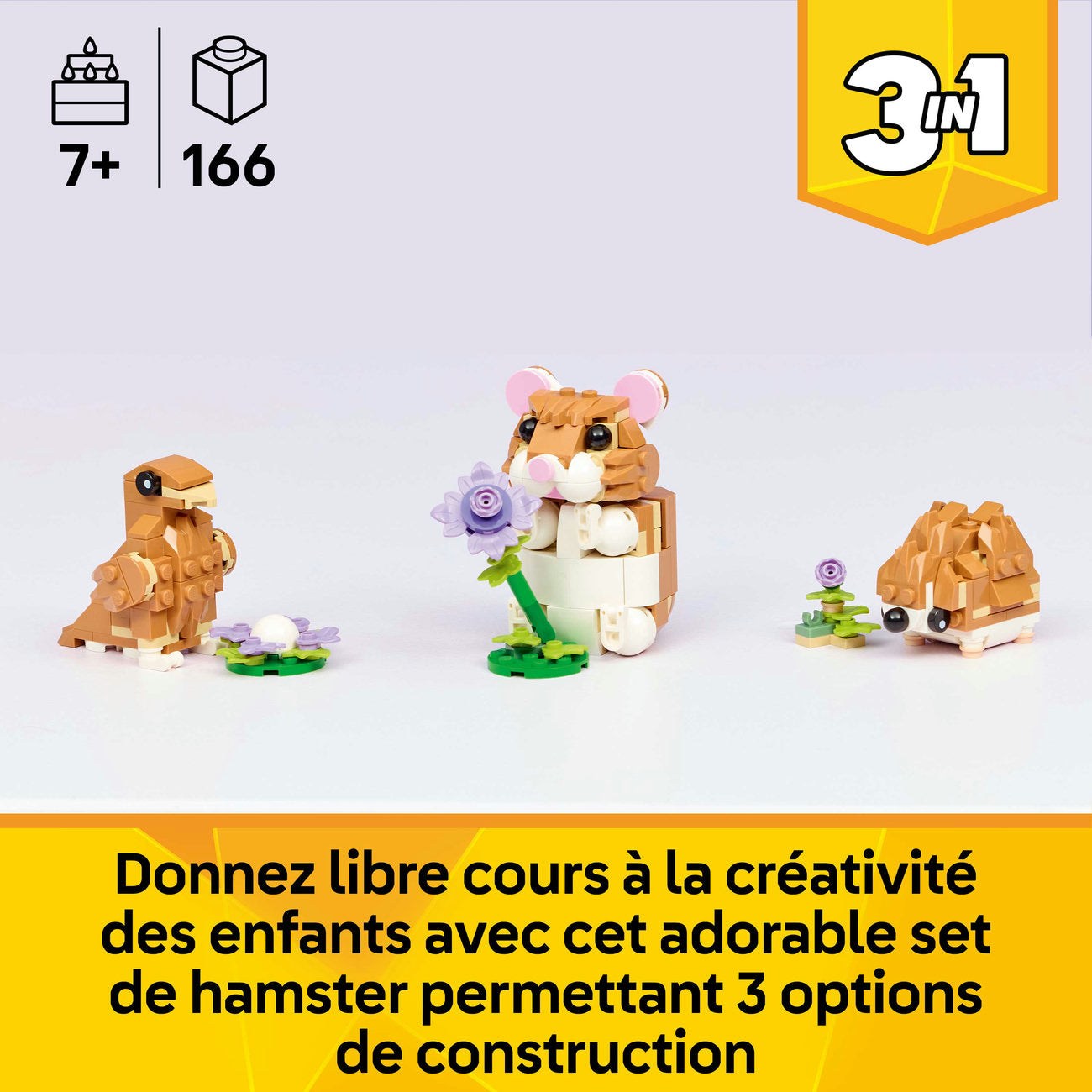LEGO Creator 31376 L’adorable hamster et la fleur