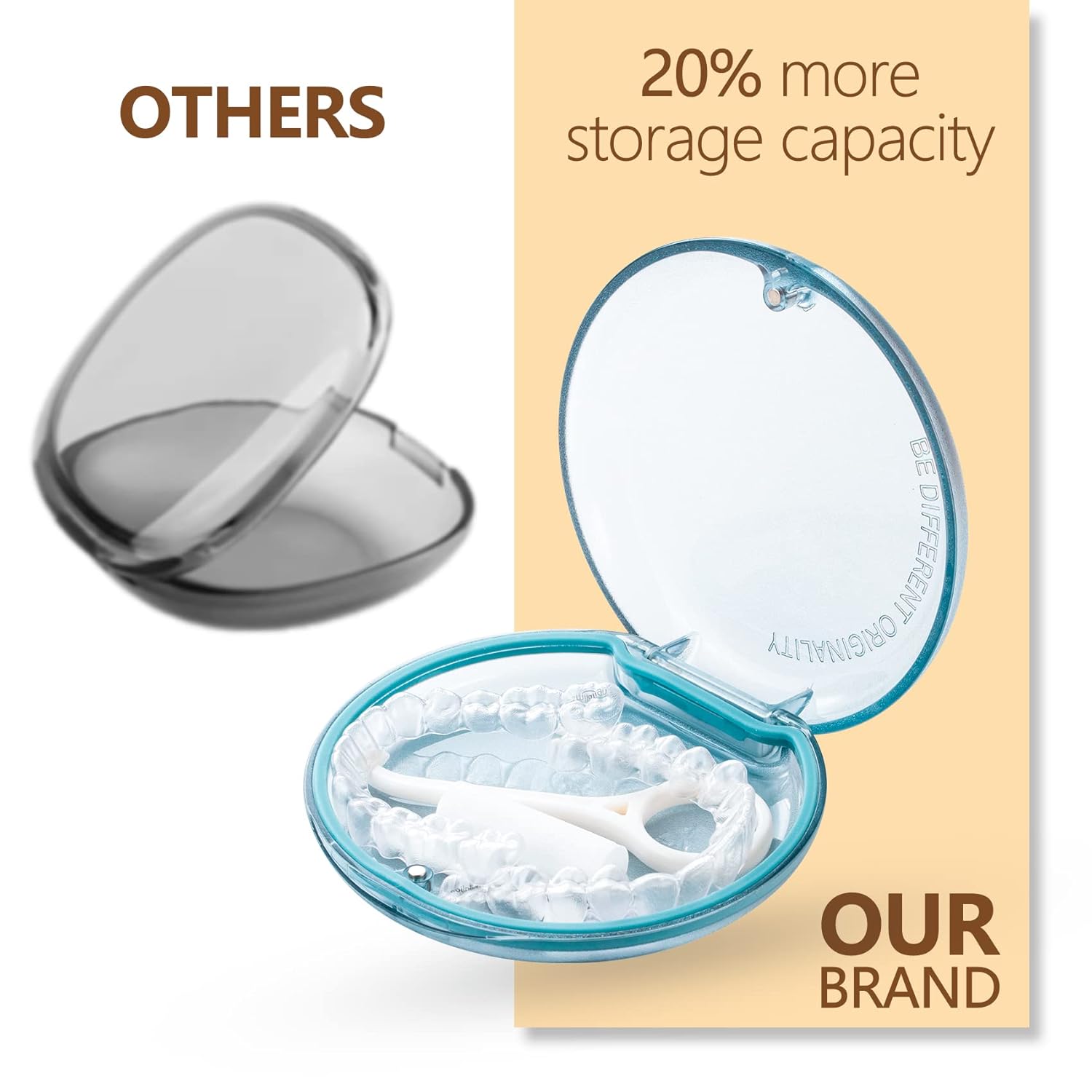 GAONLY Lot de 2 étuis pour appareils de contention, compatibles Invisalign, support fin pour protège-dents et aligneurs