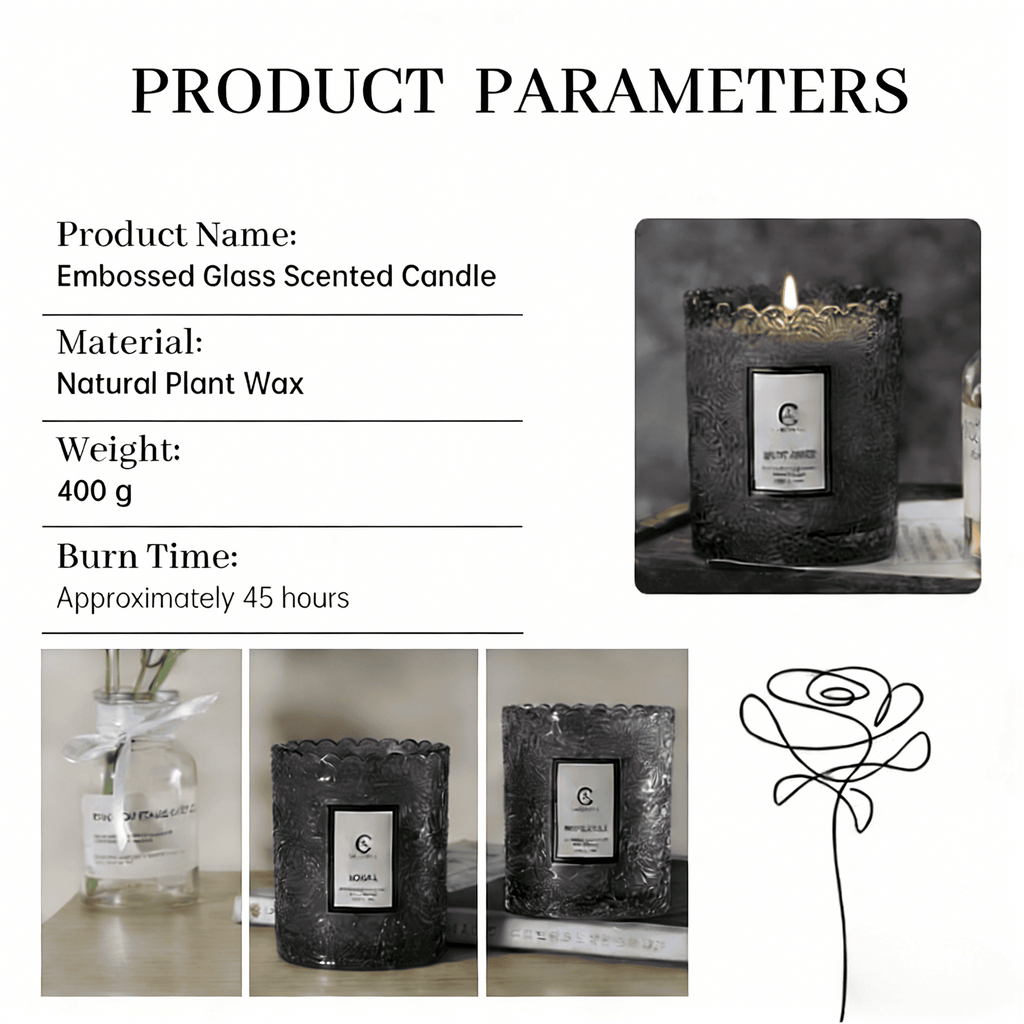 Zooly Bougie parfumée à bordure dentelée senteur Heavenly Gardenia - 200 g
