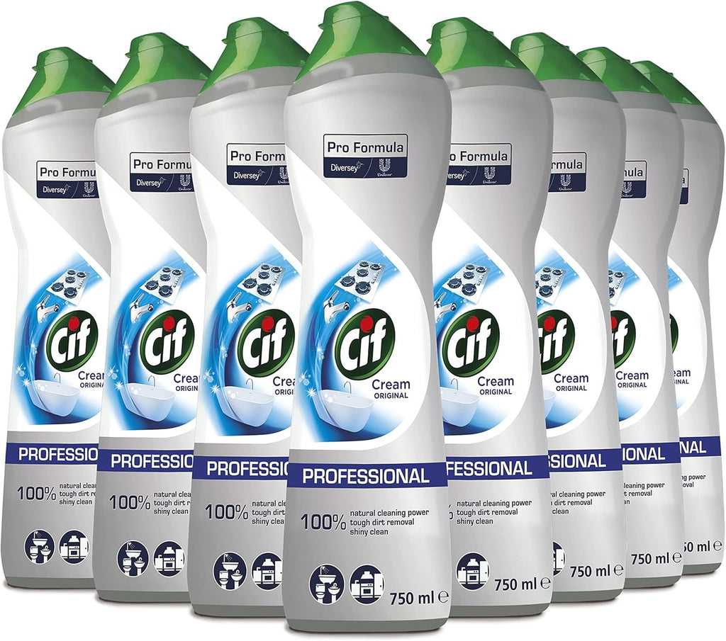 Cif Original Nettoyant Crème aux Microcristaux, Formule Professionnelle, Multi-Surfaces, 750 ml