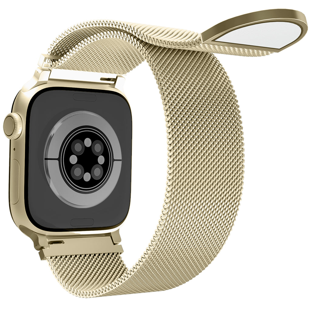 Uni-unzeit Bracelets pour Apple Watch 46 mm/45 mm/44 mm/49 mm + S3/2/1 42 mm, Or champagne, Cercle
