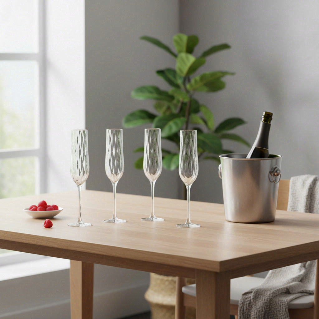 BJÖRN STEN Lot de 6 flûtes à champagne - 26 cl