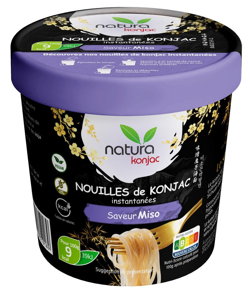 NATURA KONJAC Nouilles de konjac instantanées saveur miso - 162 g