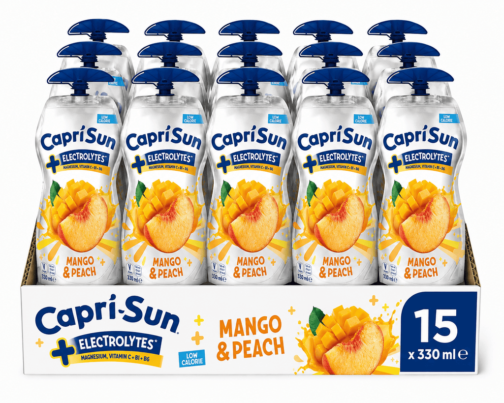 CAPRISUN + Electrolyte Mangue-Pêche Pack 15x 33cl