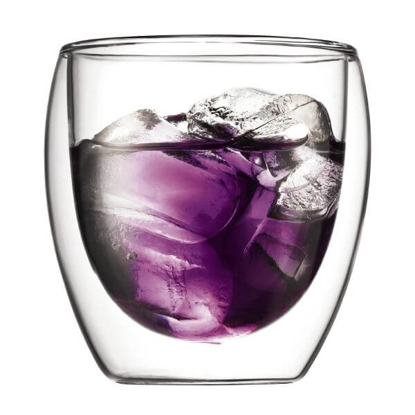 Lot de 2 Grandes Tasses en Verre Double Paroi 250ml, Résistantes à la Chaleur en Verre Borosilicate, Compatibles Micro-ondes, Idéales pour Café, Thé, Lait, Jus, Glace et Desserts, Parfaites pour Boissons Chaudes et Froides