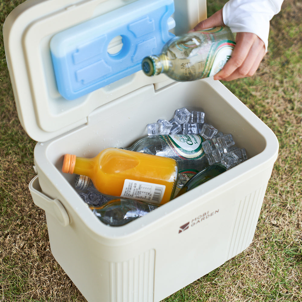 Mobi Garden, isotherme portable, glacière de qualité alimentaire, boîte de rangement pour pique-nique en camping-car, 10 L, blanc, isolation longue durée, rangement grande capacité