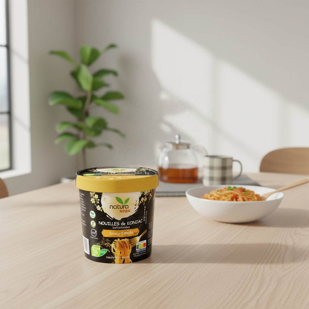 Natura Konjac Nouilles de konjac instantanées saveur kimchi - 162 g