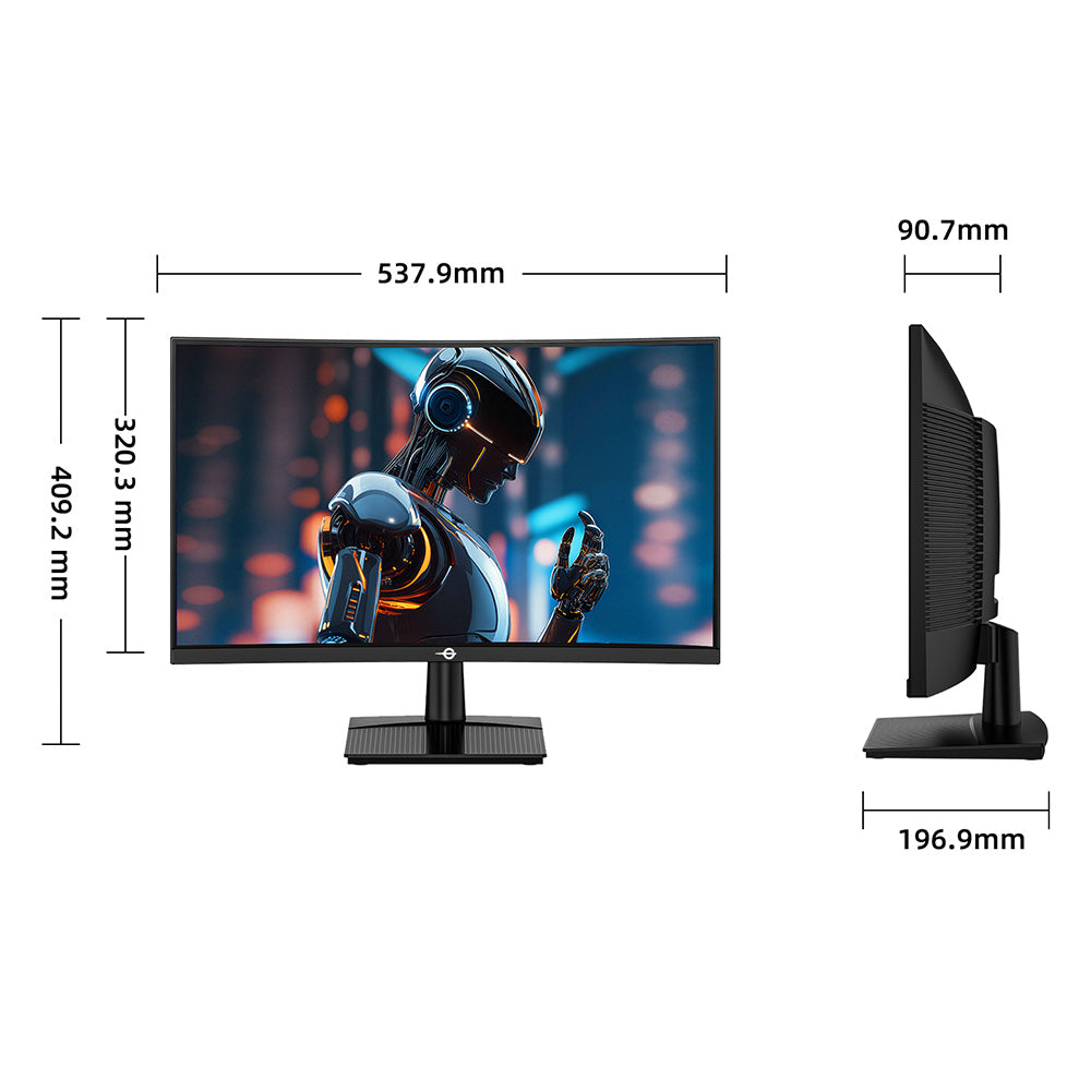 TITAN ARMY C24A1H Moniteur de jeu R1500 16:9 VA FHD 240 Hz, Version UE