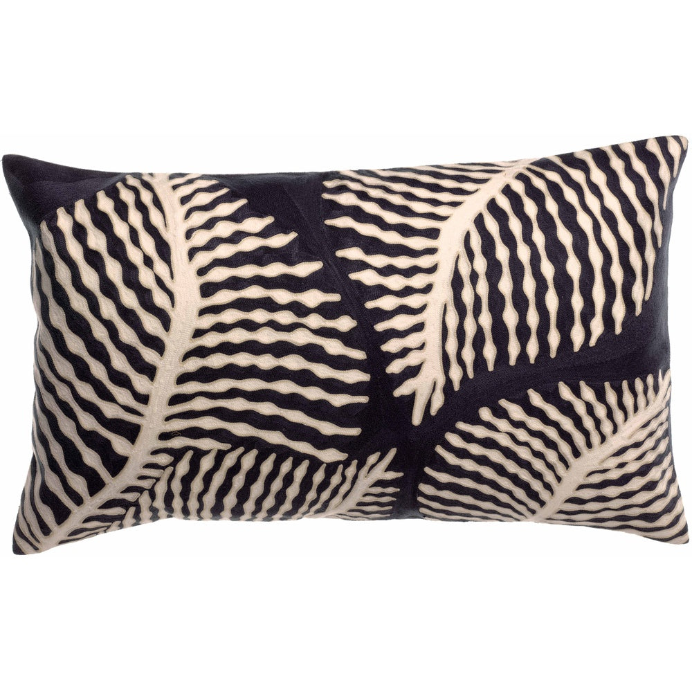 Housse de coussin brode flora marine