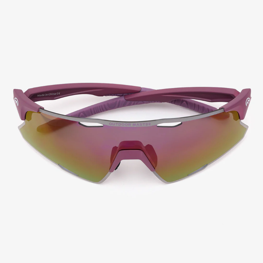 OutdoorMaster LARK SV Lunettes de cyclisme polarisées Violet nuit
